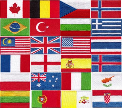 National country flag patch - country,