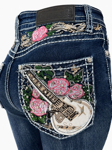 Jeans country western skull - jeans,