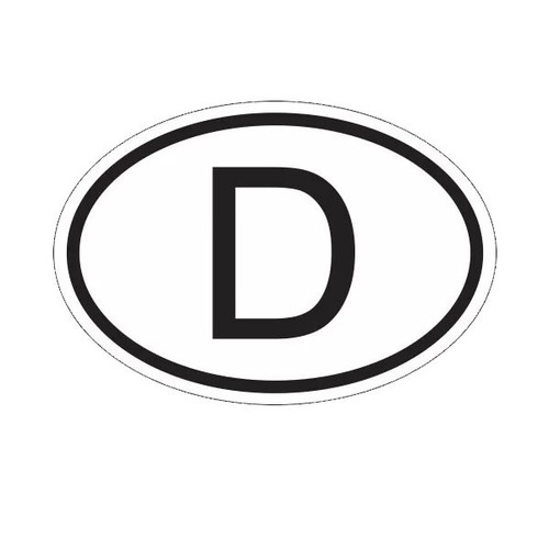 Adesivo ovale codice paese - , d